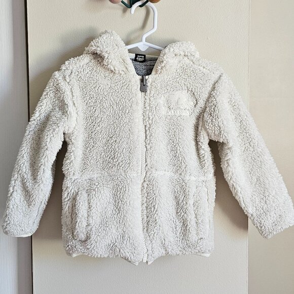 Roots Shearling Reversible Fleece Hoodie Salt Pepper - Picture 3 of 6